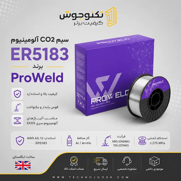 سیم CO2 آلومینیوم ER5183 برند ProWeld